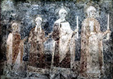 Ярославны: Анна, Елизавета, Анастасия и Агата. Фреска Софийского собора Киева.