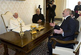 Папа Римский и президент Белоруссии А.Лукашенко, Ватикан