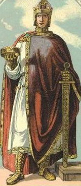 Император Оттон I Великий с Чашей Грааля, перенес тело Св. Мориса в Магдебург