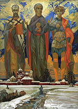 Спасо-Бородинская обитель, в центре – икона Божией Матери «Знамение»
